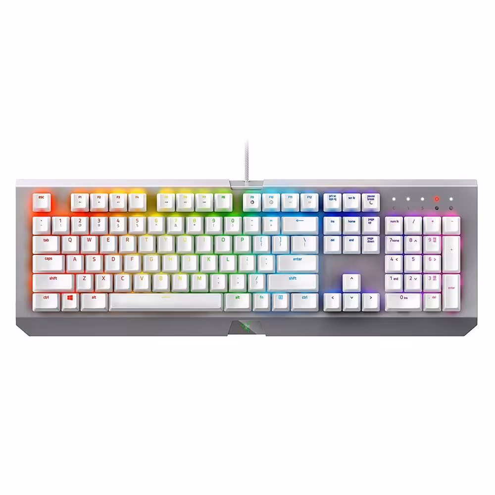 قیمت و خرید کیبورد گیمینگ باسیم ریزر مدل BLACKWIDOW X CHROMA MERCURY EDITION | یاس ارتباط