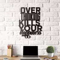 استیکر چوبی هوم لوکس طرح over think