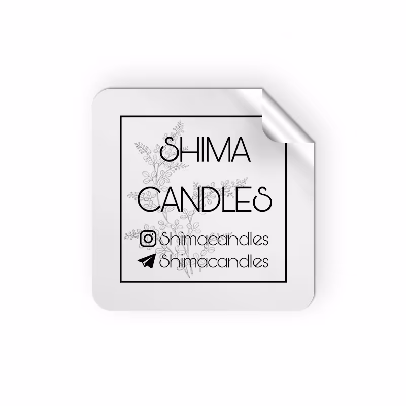 لیبل پی وی سی مربع قطر 4 