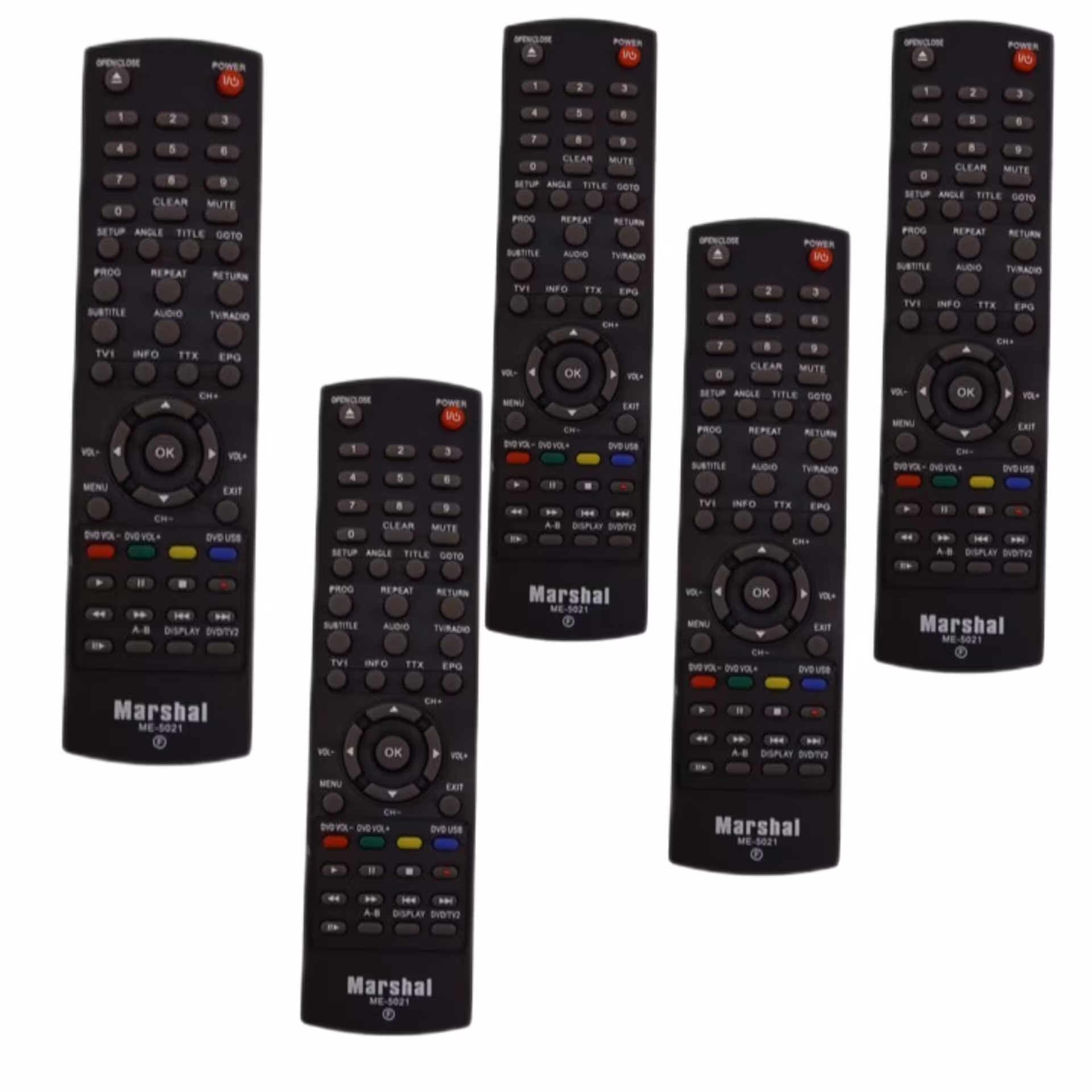 ریموت کنترل گیرنده مارشال مدل Marshal ME-5021 بسته پنج عددی فروش عمده الکتوبکا کد 1312