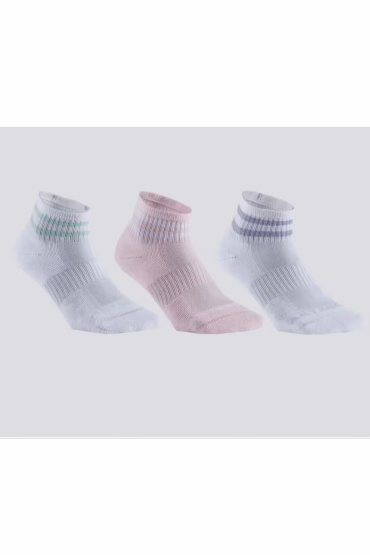 جوراب سفید مردانه و زنانه تنیس کنسرت کوتاه 3 Decathlon