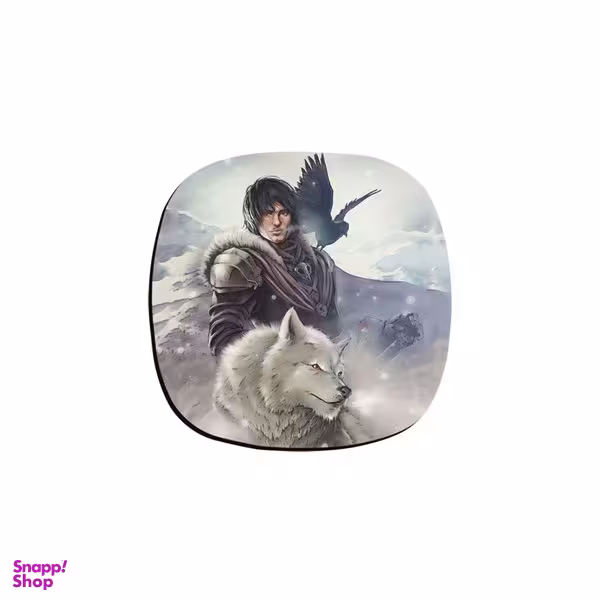 زیر لیوانی ترمه طراحان ایده مدل جان اسنو و گرگ کد CFP119