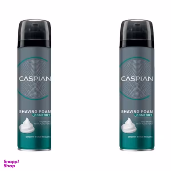 فوم اصلاح کاسپین مدل کامفورت حجم 200 میلی لیتر مجموعه 2 عددی