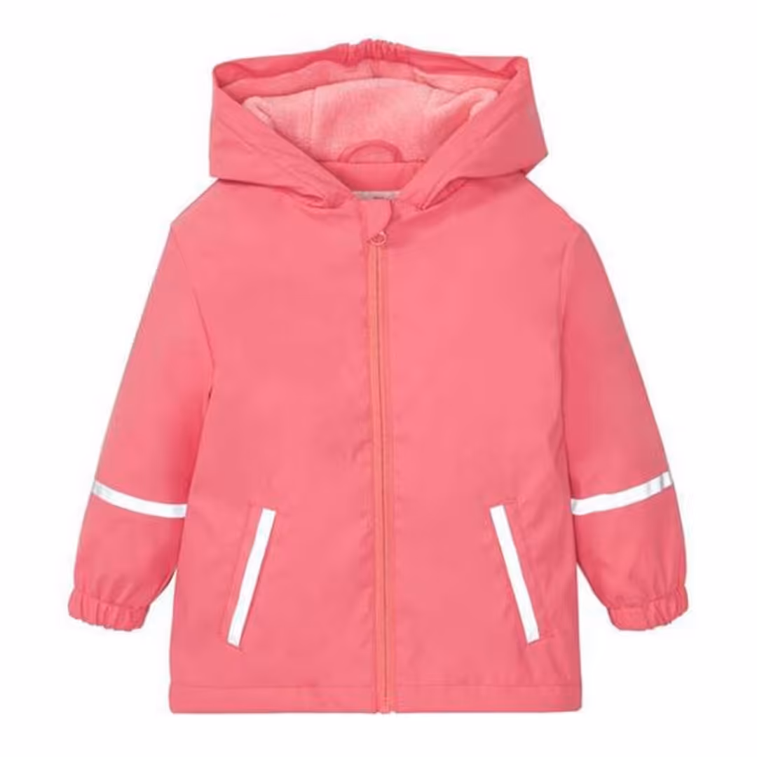 کاپشن (بارانی دخترانه )لوپیلو آستردار دارای شبنما مناسب  1 تا 2 سالگی