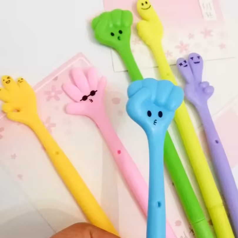 روان نویس طرح دست در 6 طرح و رنگ مختلف سیلیکونی و با کیفیت عالی