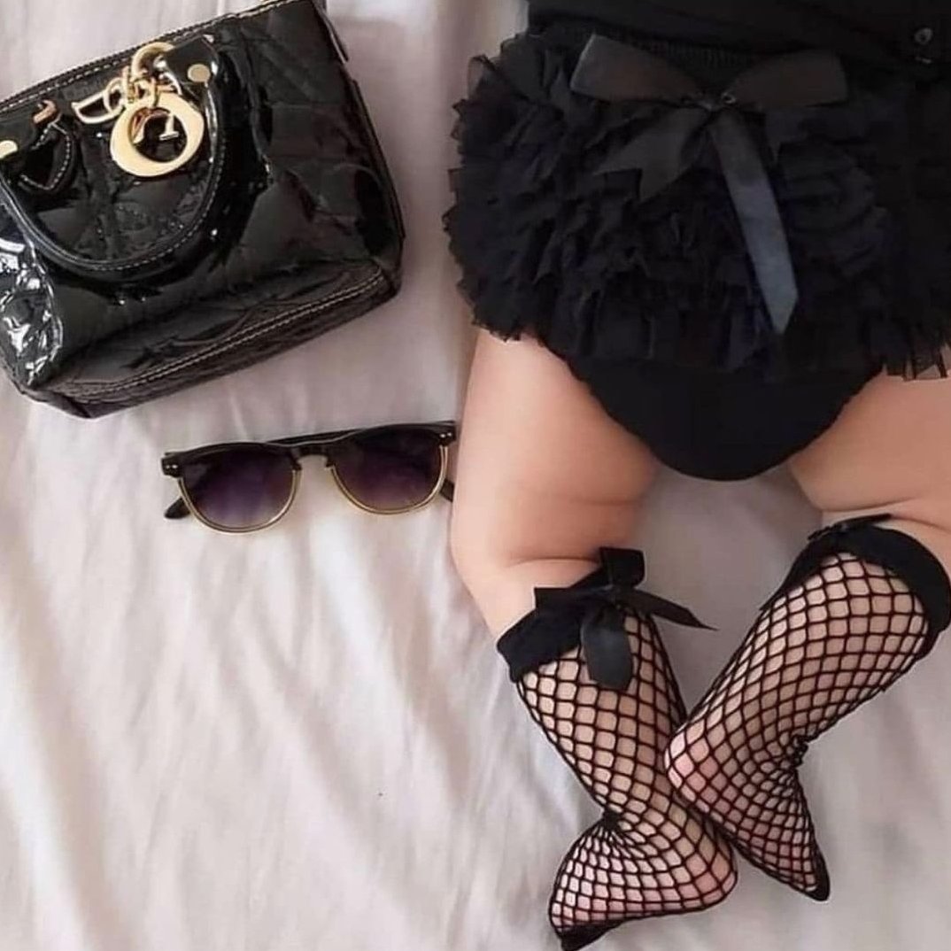 جوراب توری بچه گانه لانه زنبوری نوزادی 6 ماهه تا2 ساله