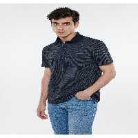 تی شرت یقه پولو مشکی مردانه سیاه دار با تناسب معمولی برش 0611534 900 Mavi