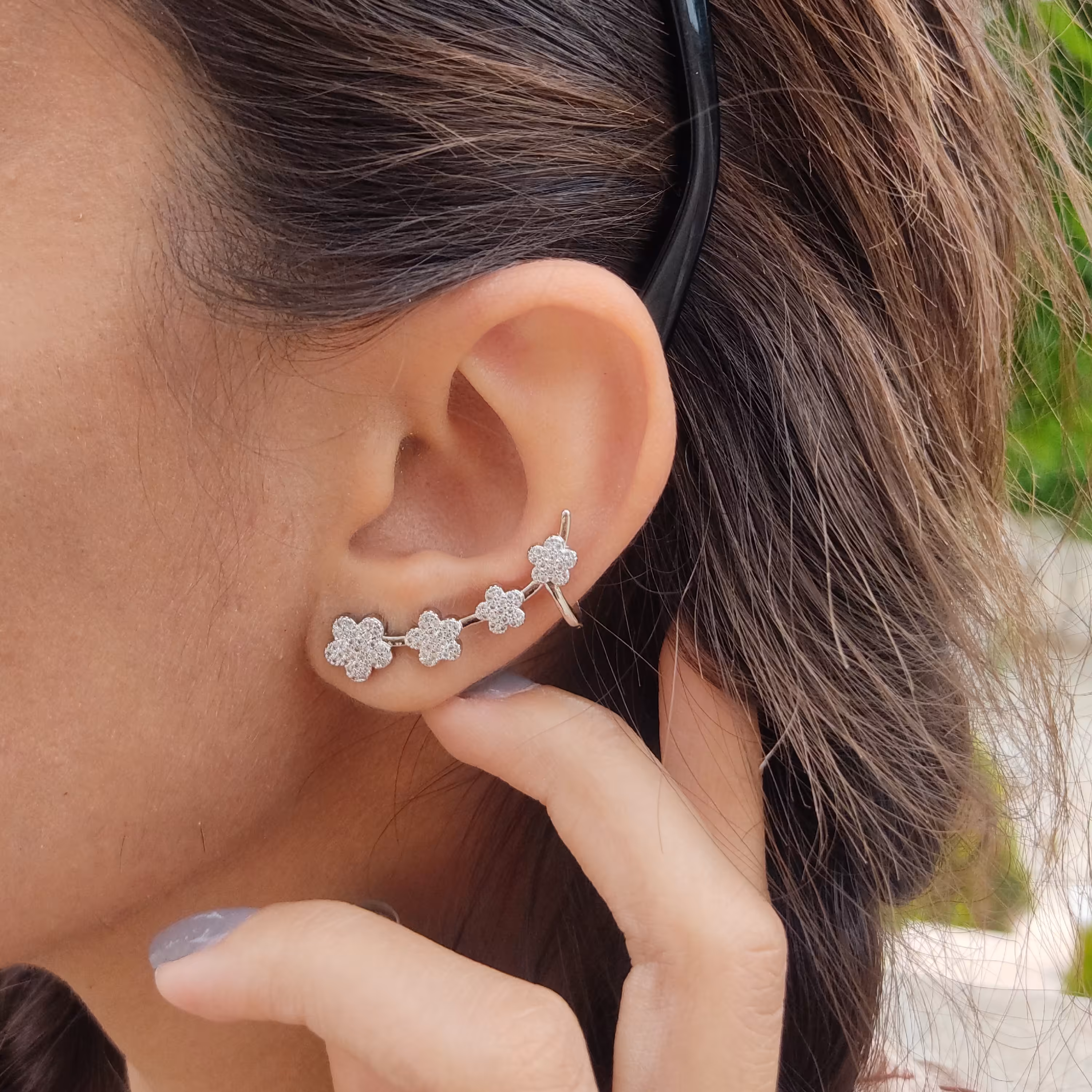 گوشوار ایرکاف لاله گوشی جفت تا به تا و بدون نیاز به سوراخ گوش 