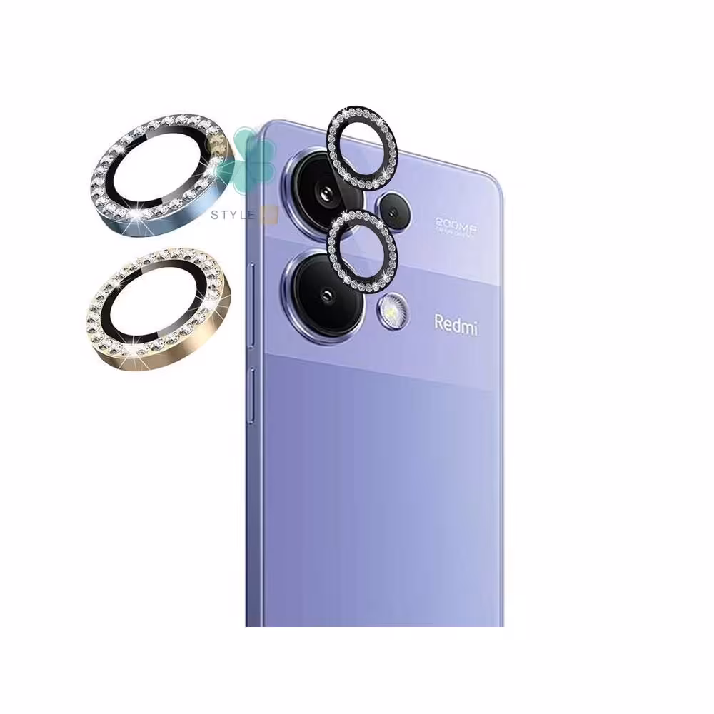محافظ لنز گوشی نگین دار مناسب Xiaomi Redmi Note 13 4G