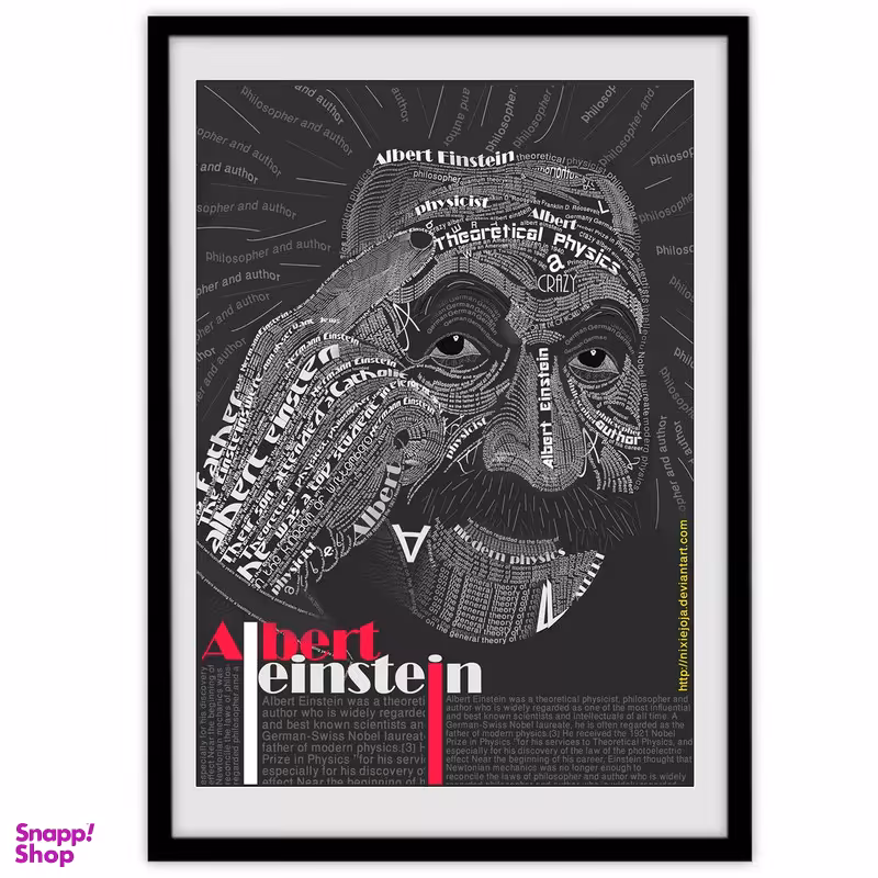 تابلو بکلیت طرح تایپوگرافی انیشتین مدل B-S4605