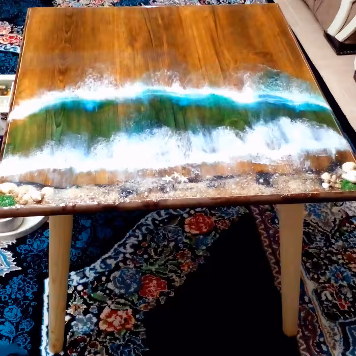 میز جلو مبلی و میز عسلی رزینی 