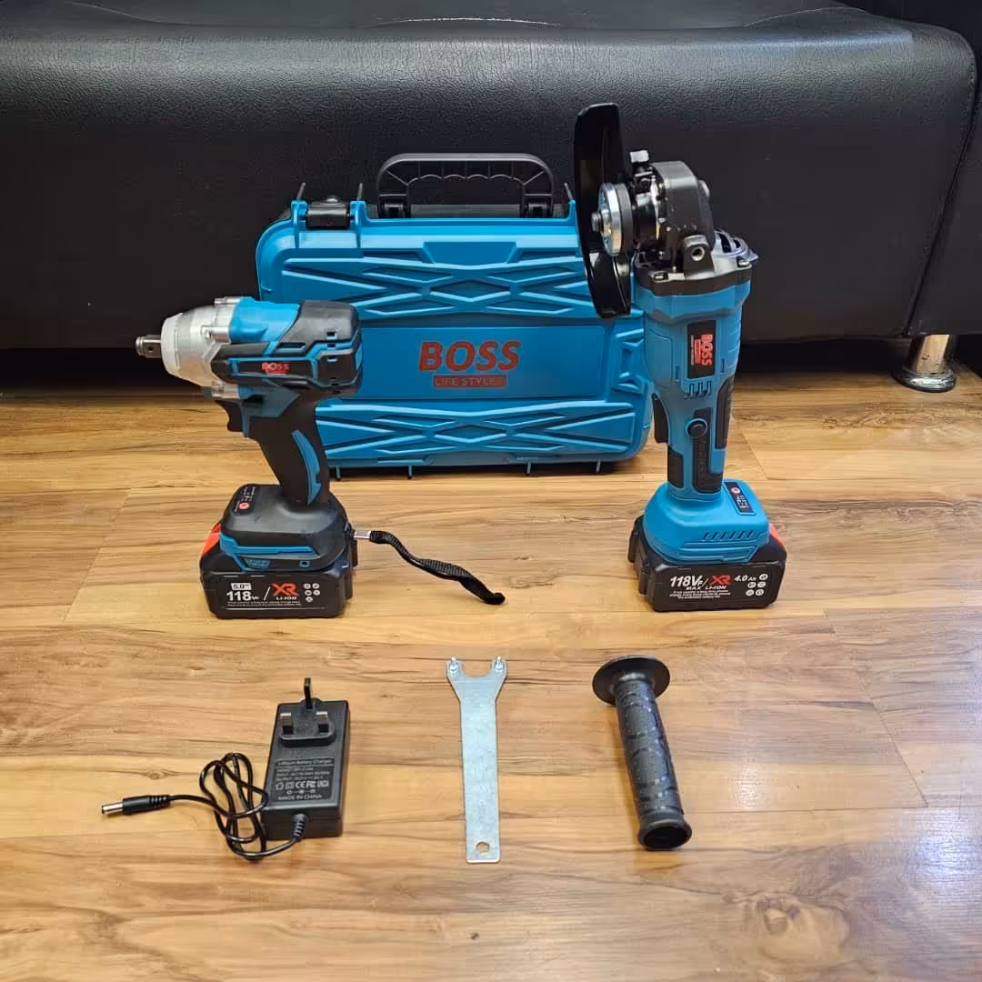 مجموعه دو عددی مینی فرز و بکس شارژی براشلس باس