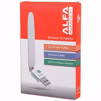 کارت شبکه USB بی سیم آنتن کوتاه آلفا ALFA UW10S