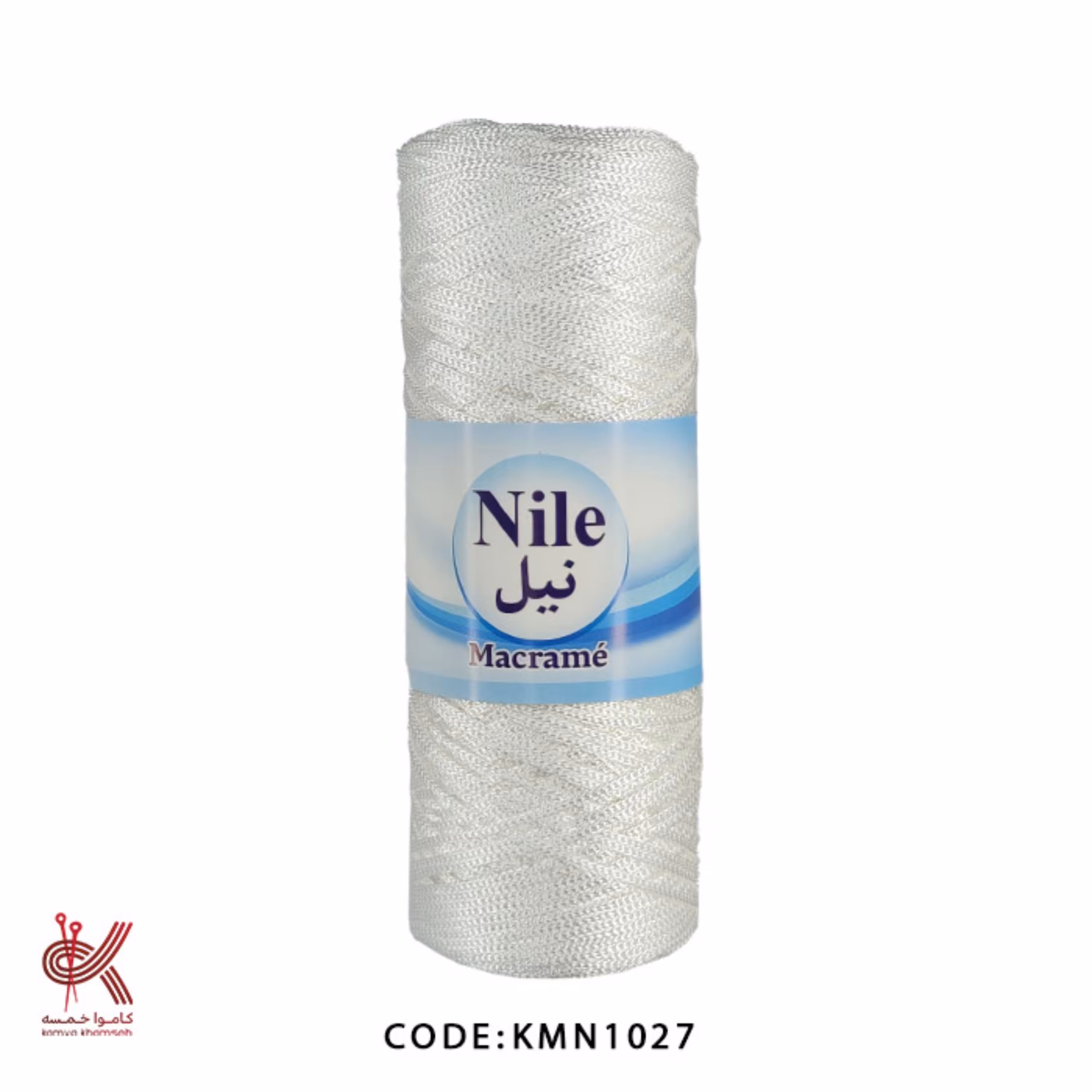 مکرومه (یک) تک سوزنه پلی استر سفید 1027