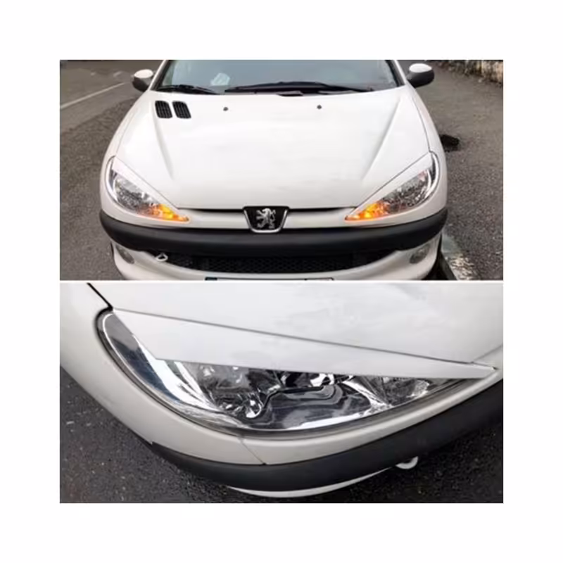 ابرویی چراغ جلو پژو 206 سفیدو مشکی(پس کرایه) 