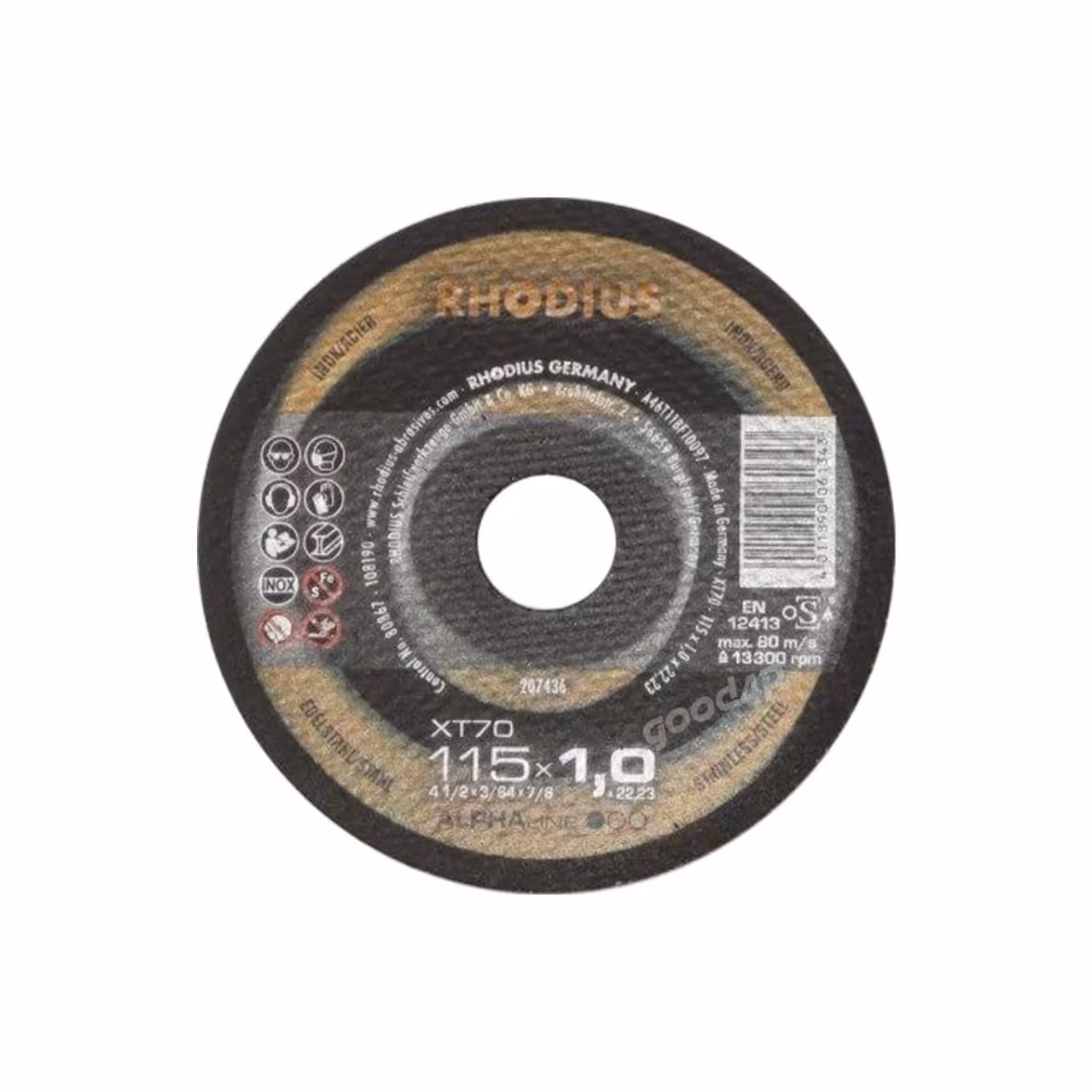 صفحه برش استیل مینی 115 میلی متر آلفا لاین رودیوس RHODIOUS