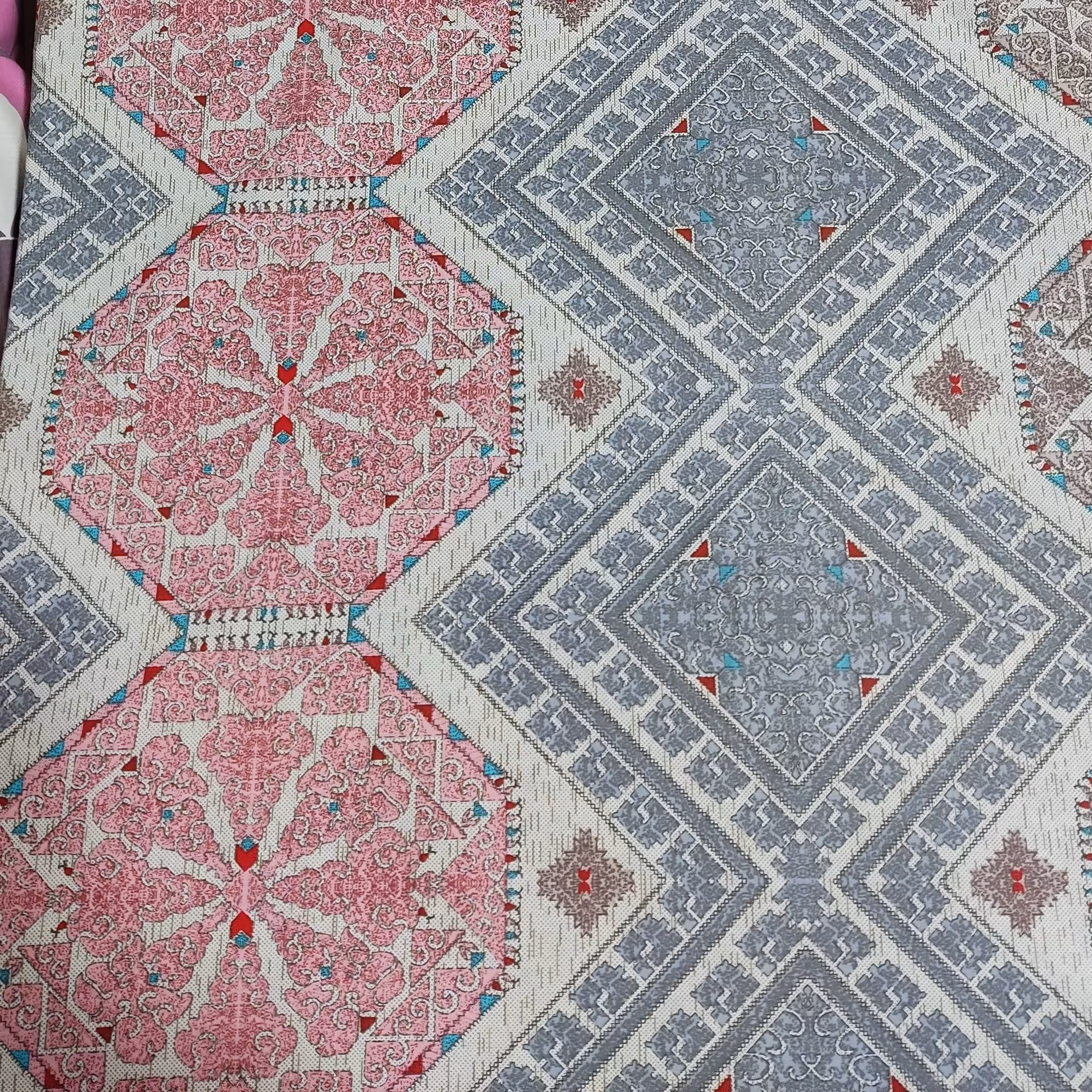 پارچه ملافه آنجل طرح قصر تمام پنبه عرض 2.40