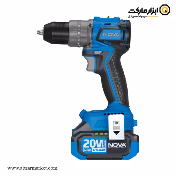 دریل شارژی چکشی نووا براشلس لیتیوم 20 ولت مدل 5524