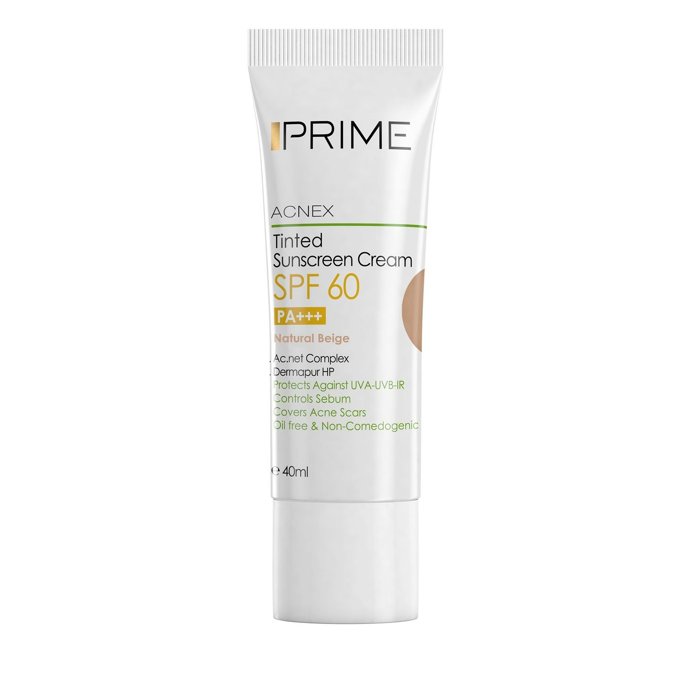 کرم ضد آفتاب پریم رنگی مدل Acnex Tinted SPF60 بژ روشن