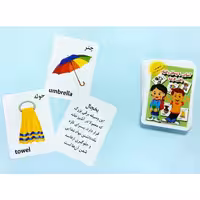 فلش کارت دوزبانه آشنایی با وسایل و اشیاء (36 قطعه) انتشارات جواهری