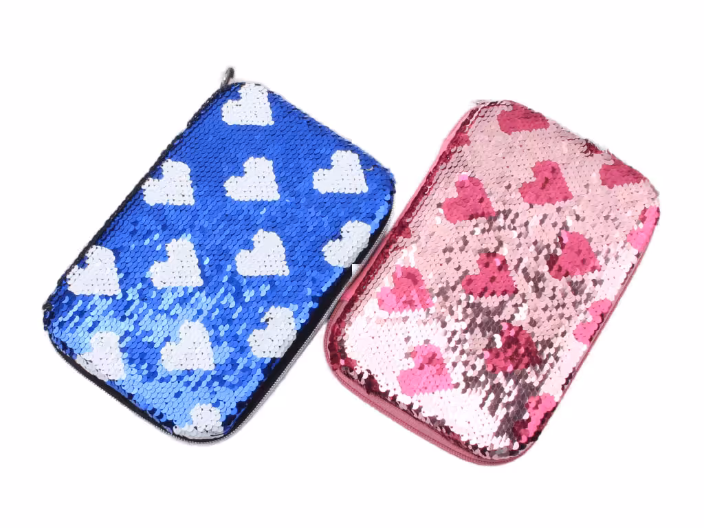 جامدادی پولکلی طرح قلب