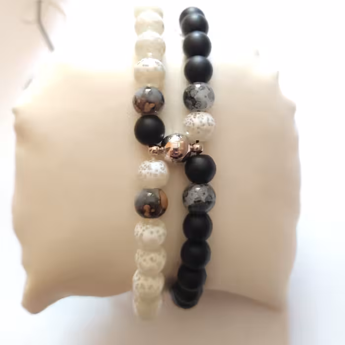 ست دستبند مگنتی عاشقانه(دوستی) مدل کشی و مهره های جذاب