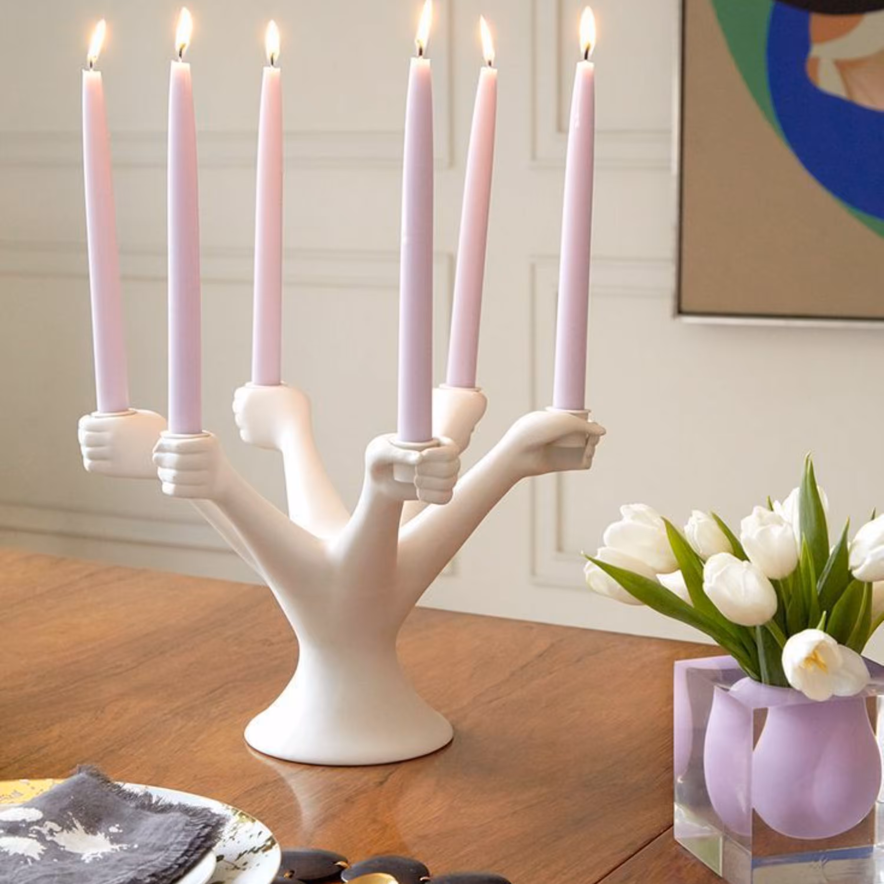 شمعدان  خاص و متفاوت . زیبا و کاربردی در میز آرایی . 