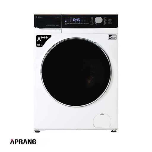 ماشین لباسشویی جی پلاس مدل GWM-K1048 ظرفیت 10.5 کیلوگرم - سفید