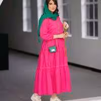 پیراهن روزمره زنانه نخ پنبه چکاوک مدل ماکسی