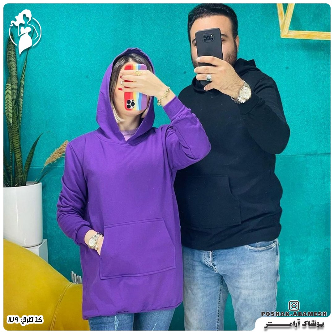 هودی ساده داخل کرک بسیار ضخیم و با کیفیت عالی سایز فری مناسب سایز 38 تا 48 دارای رنگبندی