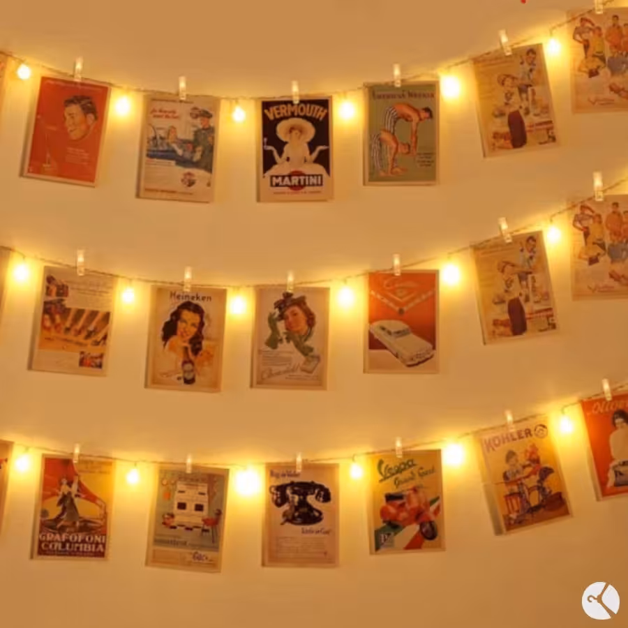 ریسه گیره ای ریموت دار کریستالی دارای 20 عدد ال ای دی گیره ای کریستالی