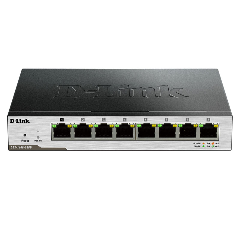 سوئیچ 8 پورت دی-لینک مدل DGS-1100-08PD