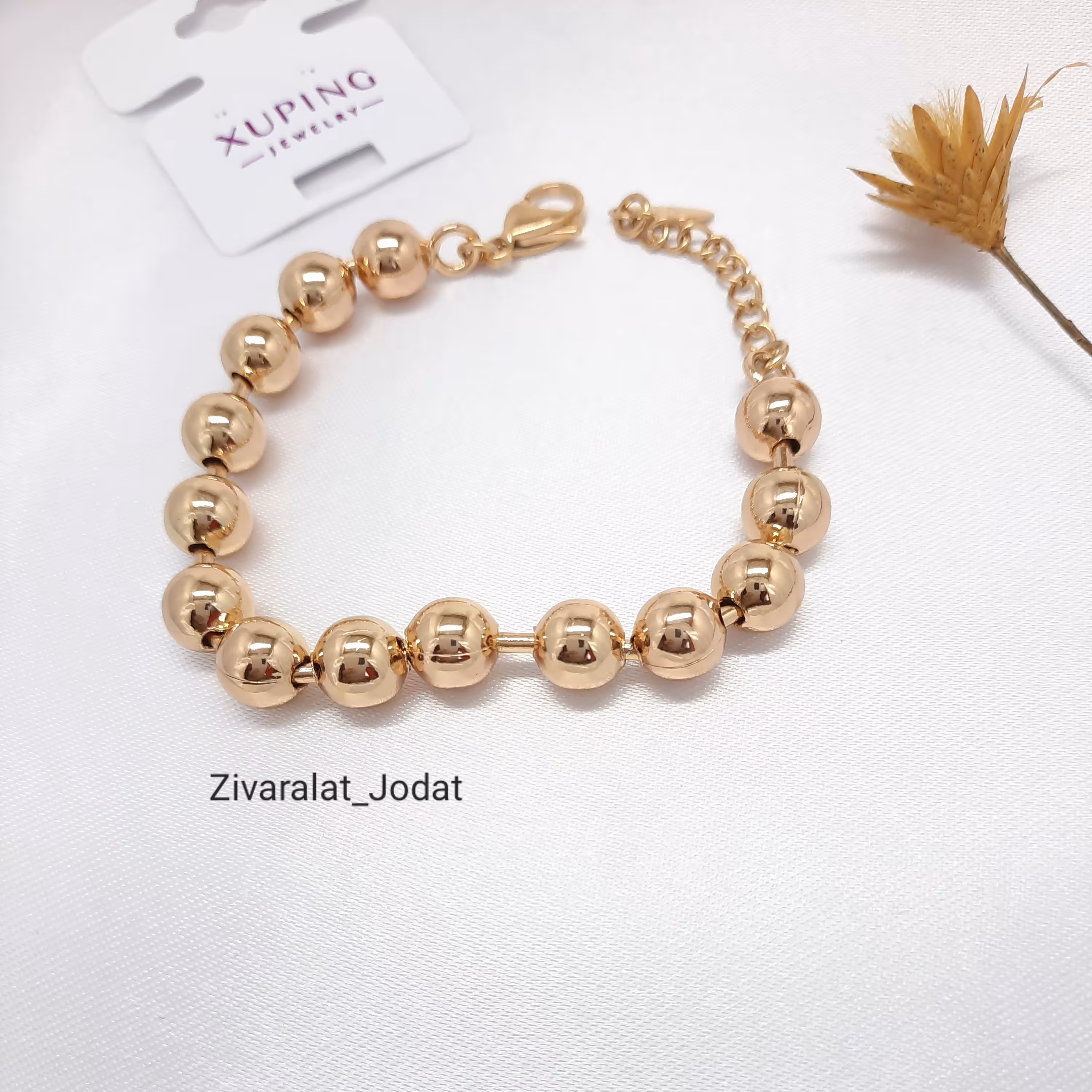 دستبند توپی ژوپینگ  فوق العاده شیک و مجلسی با رنگ ثابت کد D9 