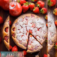 کیک توت فرنگی