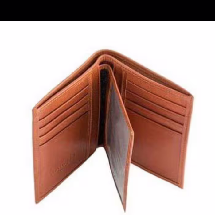کیف پول جیبی سه لت چرم طبیعی دست دوز
