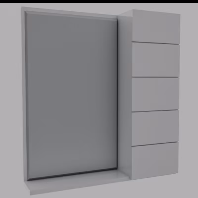 آینه باکس سفید 501