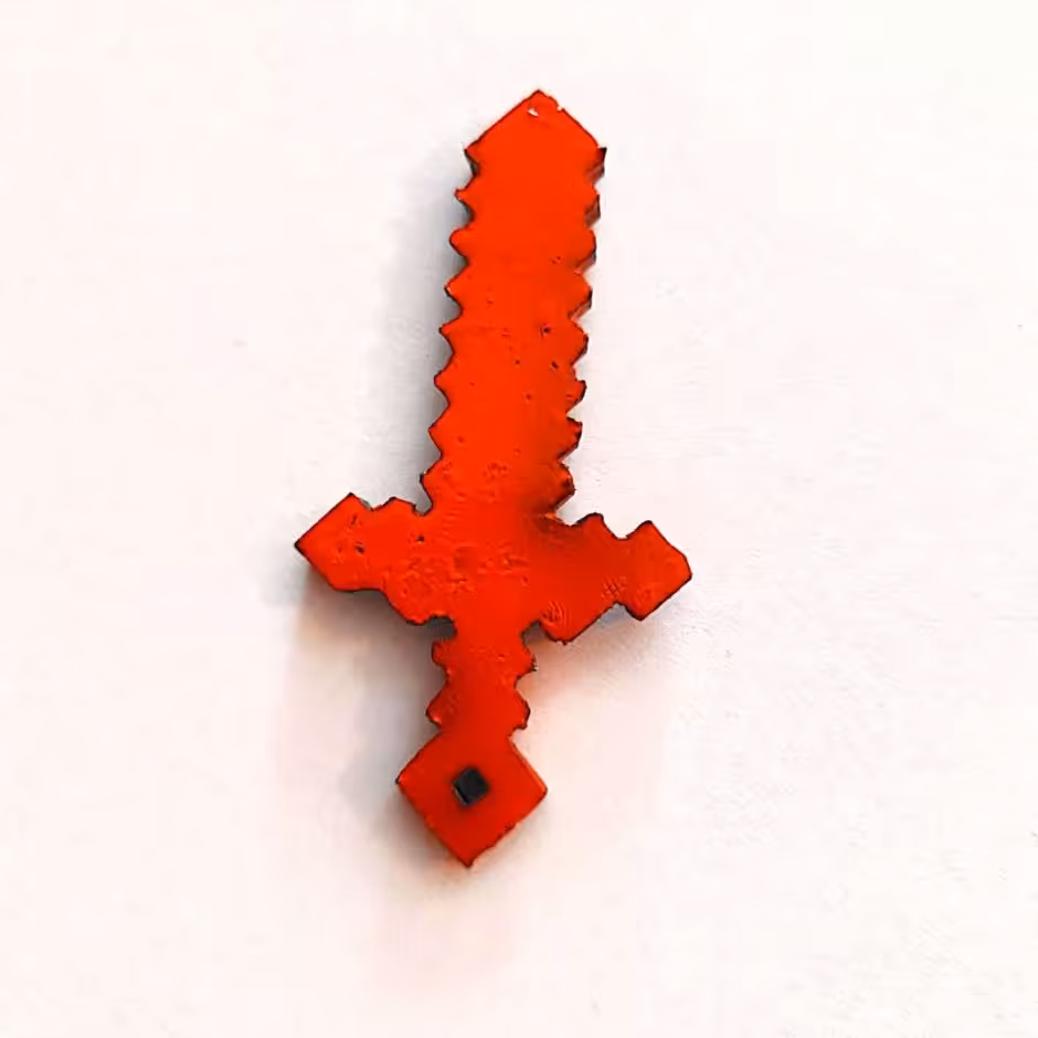 ماکت تک سورد(شمشیر) ماینکرافت(آبی رنگ) 