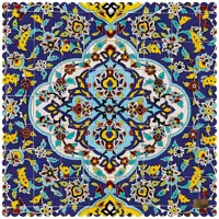 رومیزی مخمل طرح سنتی سایز 90 در 95 مدل T1-400 شرکت رنس