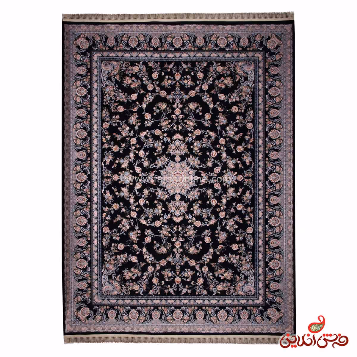 فرش ماشینی تهران طرح ترمه سرمه ای