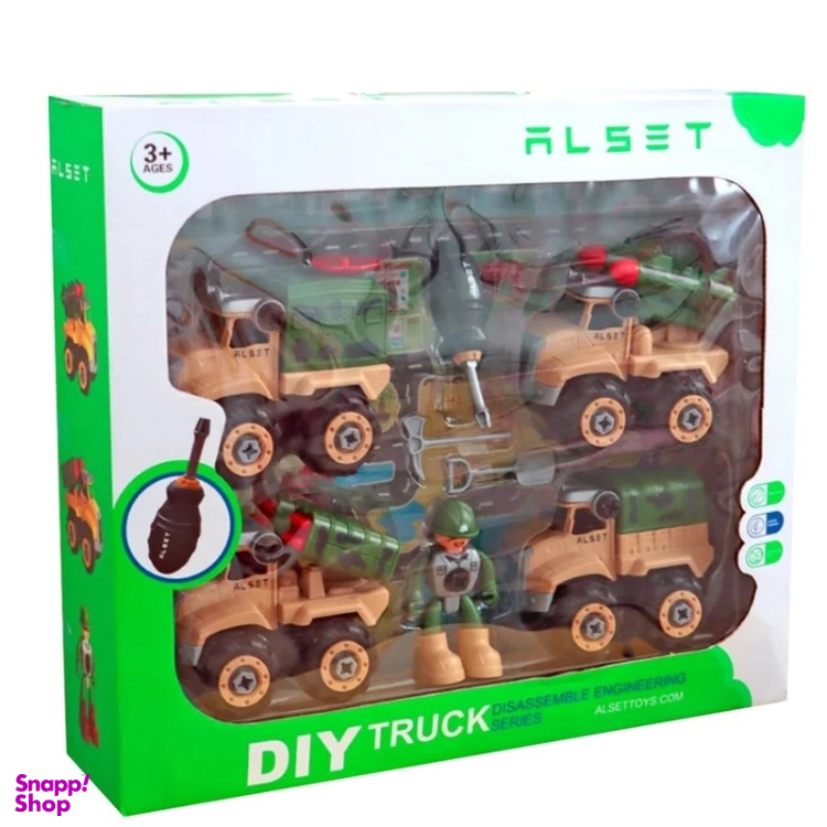 اسباب بازی جنگی آلست تویز مدل ماشین و آدم مجموعه 4 عددی