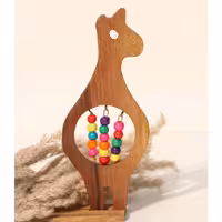 جغجغه عروسکی چوبی کودک