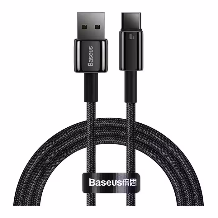 کابل تبدیل USB به USB-C بیسوس مدل Tungsten Gold طول 1 متر
