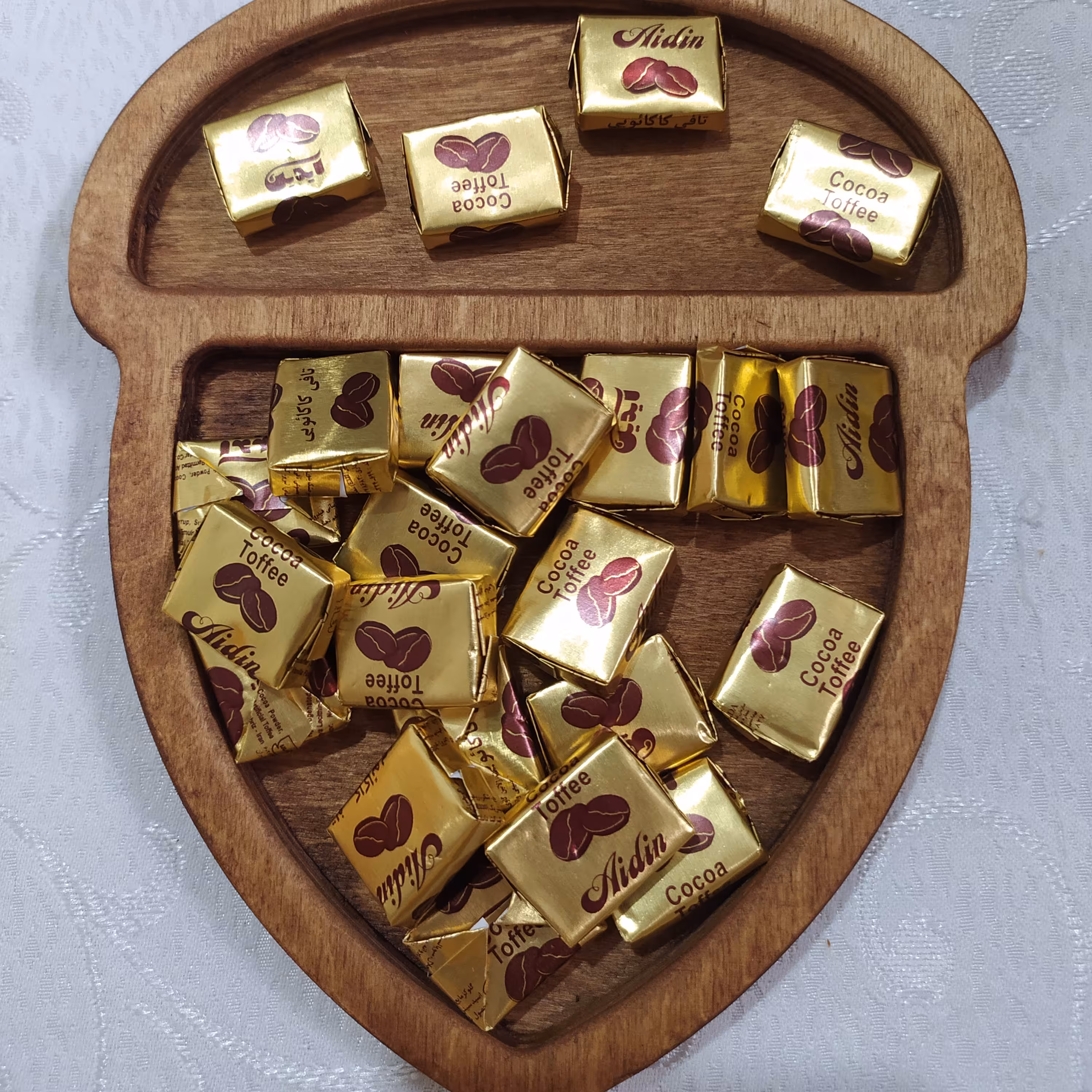 تافی چهارگوش کاکائو آیدین (کام) بسته یک کیلویی فله 