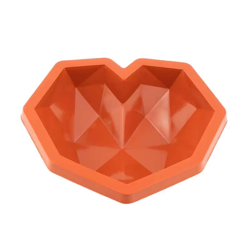 قالب ژله سیلیکونی قلب سورپرایز رنگ  نارنجی 