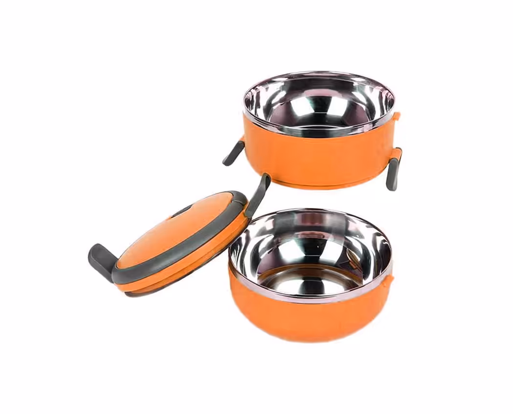 ظرف غذا استیل دو طبقه 2 جداره (لانچ باکس)