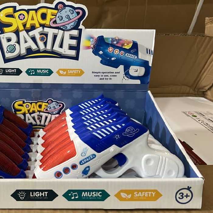 اسباب بازی تفنگ موزیکال صدا دار چراغ دار 