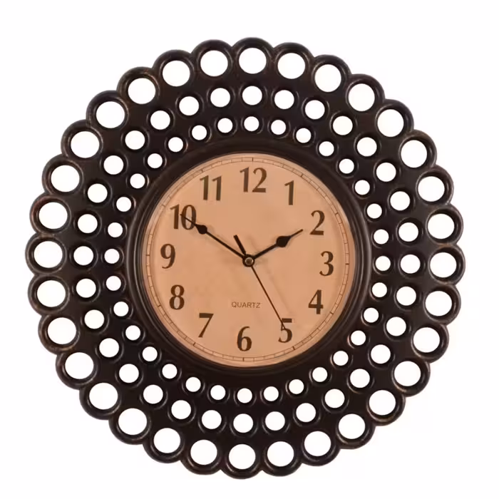 ساعت دیواری طرح خورشیدی وارداتی مشکی