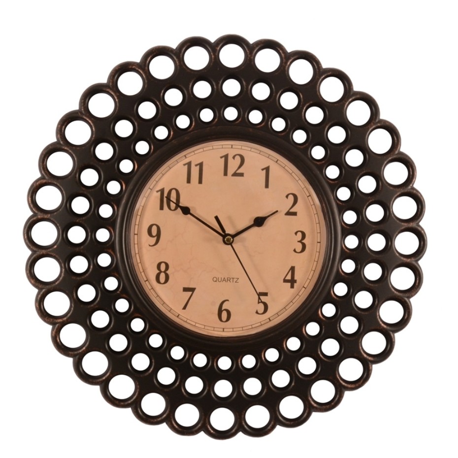 ساعت دیواری طرح خورشیدی وارداتی مشکی