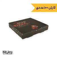 جعبه پیتزا کاغذی 28 سانتیمتری مشکی (کارتن 100 عددی)