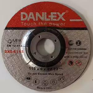 دنلکس صفحه سنگ مینی ساب فیبری دو کاره (آهن و استیل) 22.2*6*115 کد DXG-6115